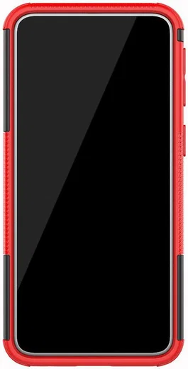 Samsung Galaxy A40 Robuust Hybride Hoesje Rood afbeelding 7