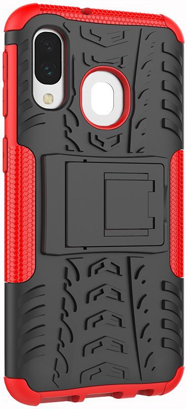 Samsung Galaxy A40 Robuust Hybride Hoesje Rood afbeelding 8