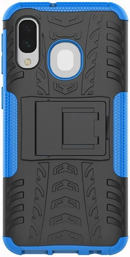 Samsung Galaxy A40 Robuust Hybride Hoesje Blauw afbeelding 6