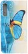 Samsung Galaxy A70 Portemonnee Print Hoesje Blauw Vlinder afbeelding 4