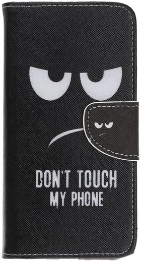 Samsung Galaxy A70 Portemonnee Print Hoesje Don't Touch My Phone afbeelding 1