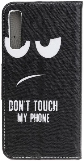 Samsung Galaxy A70 Portemonnee Print Hoesje Don't Touch My Phone afbeelding 4