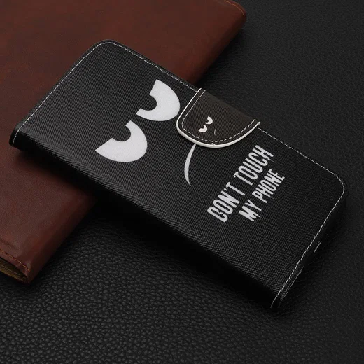 Samsung Galaxy A70 Portemonnee Print Hoesje Don't Touch My Phone afbeelding 6