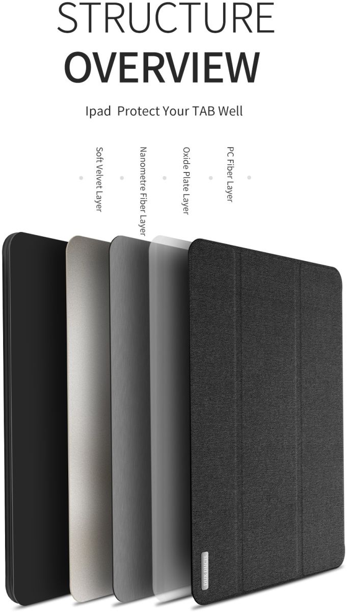 Dux Ducis Samsung Galaxy Tab A 10.1 (2019) Tri-fold Hoes Roze afbeelding 11