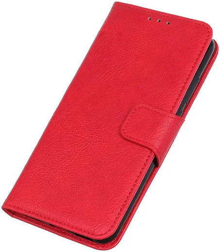 Samsung Galaxy A50 Book Case Hoesje Wallet Stand Kunst Leer Rood afbeelding 6