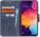 Samsung Galaxy A50 Book Case Hoesje Wallet Stand Kunst Leer Blauw afbeelding 1