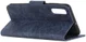 Samsung Galaxy A50 Book Case Hoesje Wallet Stand Kunst Leer Blauw afbeelding 4