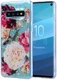 Samsung Galaxy S10 Glitter TPU Hoesje met Print Elegant Flowers afbeelding 1