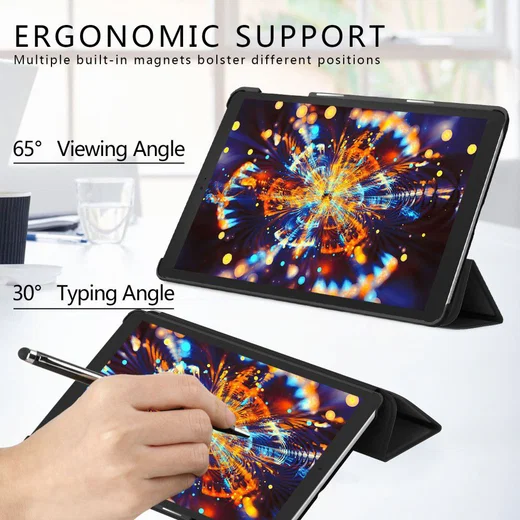 Samsung Galaxy Tab A 10.1 (2019) Tri-fold Hoes Zwart afbeelding 6