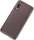 Samsung Galaxy A70 Siliconen Carbon Hoesje Rood afbeelding 2