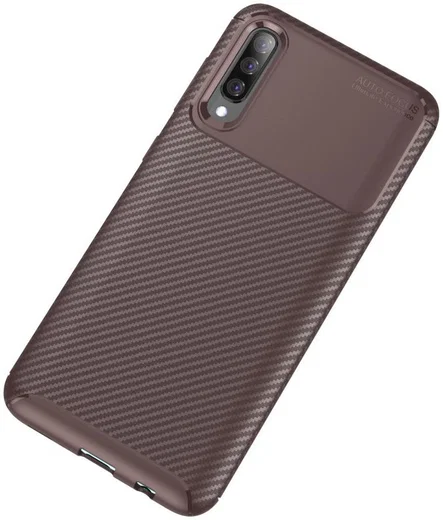 Samsung Galaxy A50 Hoesje Geborsteld Carbon Brons afbeelding 2