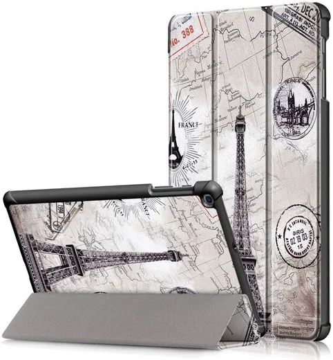 Samsung Galaxy Tab A 10.1 (2019) Tri-fold Hoes Eiffeltoren afbeelding 1