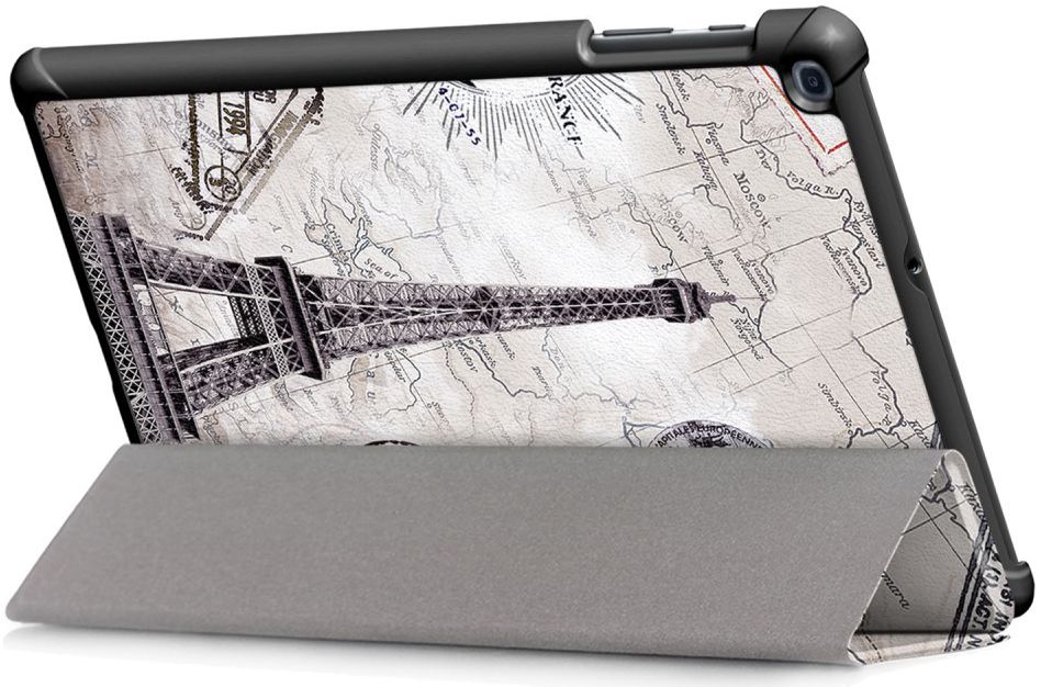 Samsung Galaxy Tab A 10.1 (2019) Tri-fold Hoes Eiffeltoren afbeelding 3
