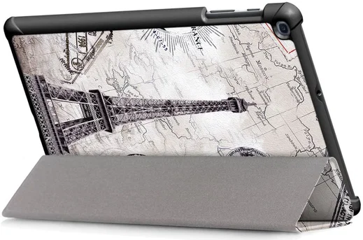 Samsung Galaxy Tab A 10.1 (2019) Tri-fold Hoes Eiffeltoren afbeelding 3