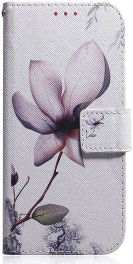Huawei P30 Portemonnee Hoesje met Print Bloem afbeelding 4