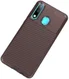 Huawei P30 Lite Siliconen Carbon Hoesje Coffee afbeelding 2