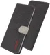 Huawei P30 Pro Soft Canvas Portemonnee Hoesje Zwart afbeelding 1