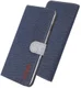 Samsung Galaxy S10E Soft Canvas Portemonnee Hoesje Blauw afbeelding 1