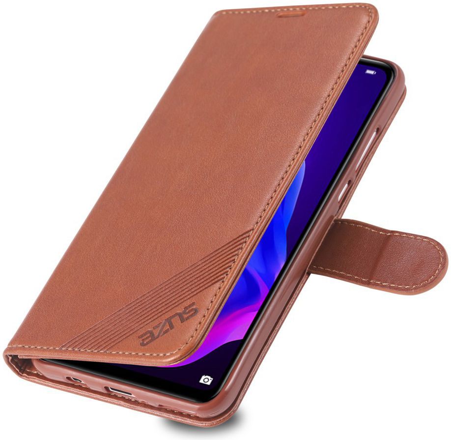 AZNS Huawei P30 Lite Portemonnee Hoesje Bruin afbeelding 1