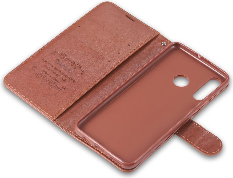 AZNS Huawei P30 Lite Portemonnee Hoesje Bruin afbeelding 3
