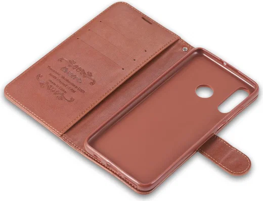 AZNS Huawei P30 Lite Portemonnee Hoesje Bruin afbeelding 3