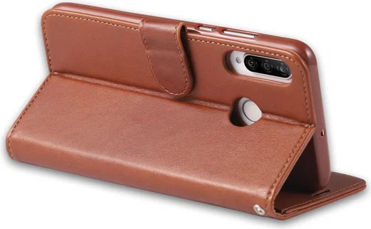 AZNS Huawei P30 Lite Portemonnee Hoesje Bruin afbeelding 7