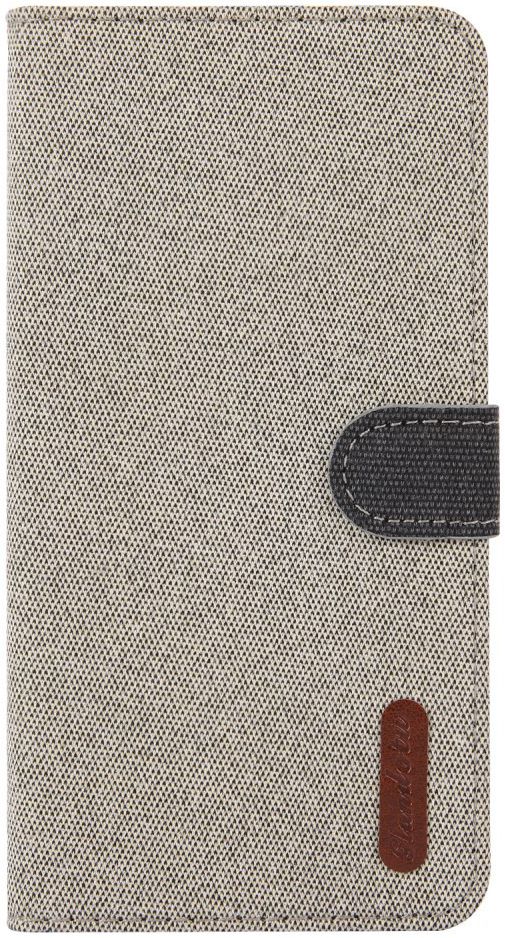 Huawei P Smart (2019) Soft Canvas Portemonnee Hoesje Khaki afbeelding 3