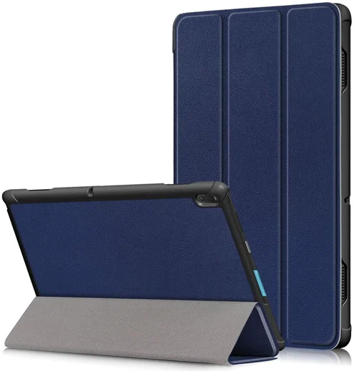 Lenovo Tab E10 Tri-Fold Hoes Blauw afbeelding 1