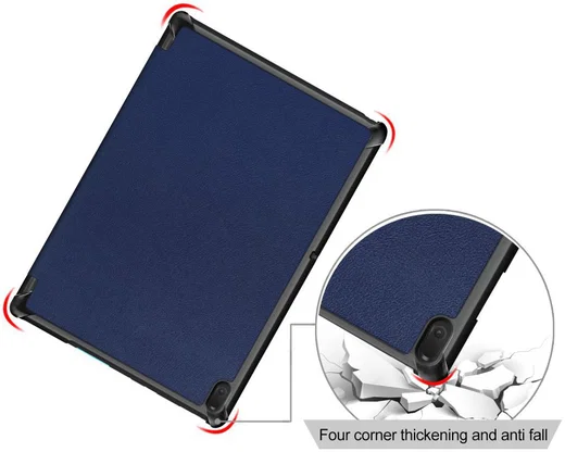 Lenovo Tab E10 Tri-Fold Hoes Blauw afbeelding 5