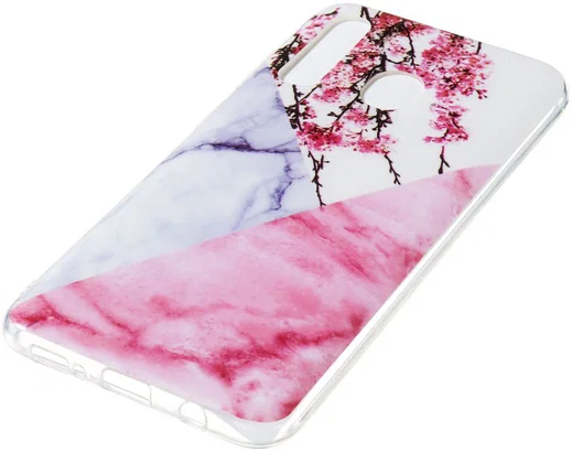 Samsung Galaxy A50 Hoesje TPU Back Cover met Marmer Print Blossom afbeelding 2