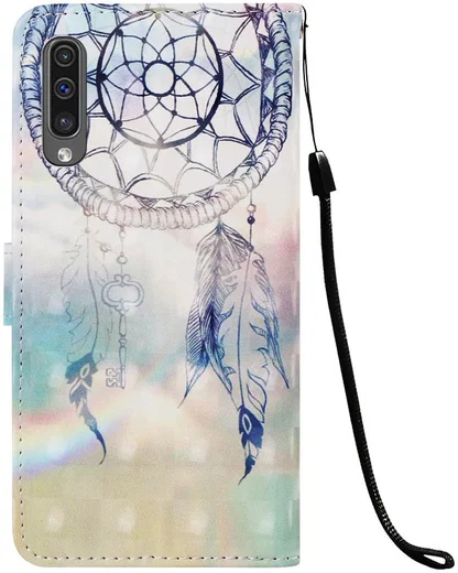 Samsung Galaxy A50 Book Case Hoesje Wallet met Dromenvanger Print afbeelding 4