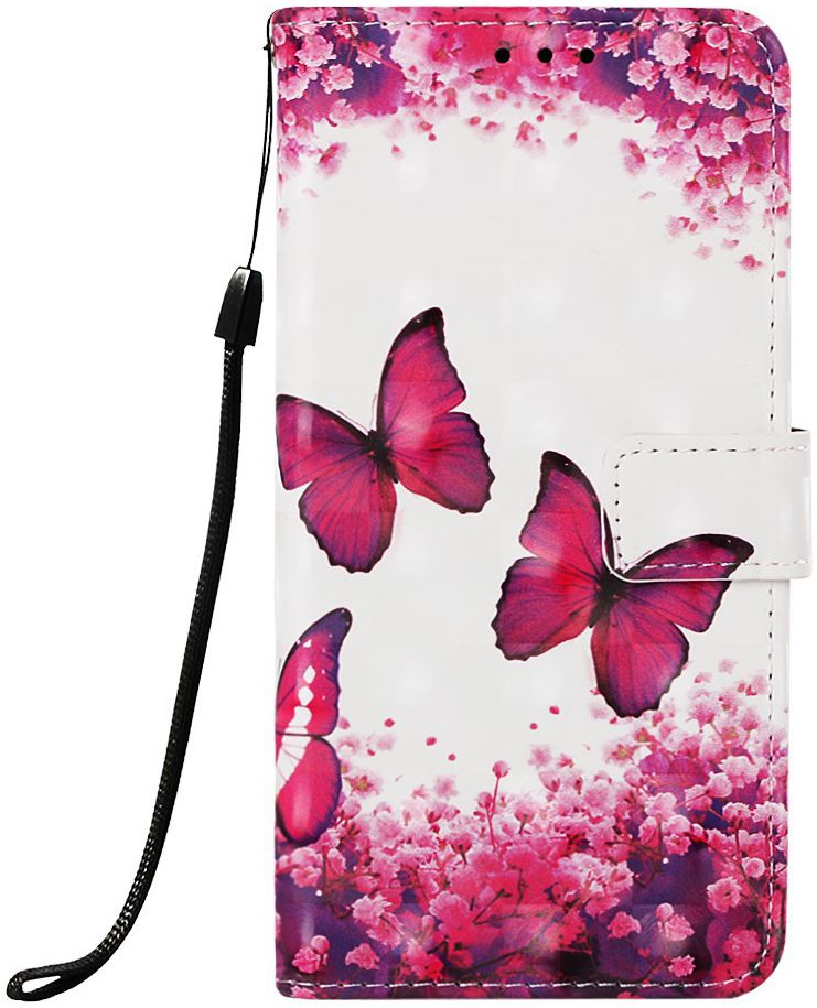 Samsung Galaxy A50 Book Case Hoesje Wallet met Vlinder Print afbeelding 1