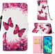 Samsung Galaxy A50 Book Case Hoesje Wallet met Vlinder Print afbeelding 8