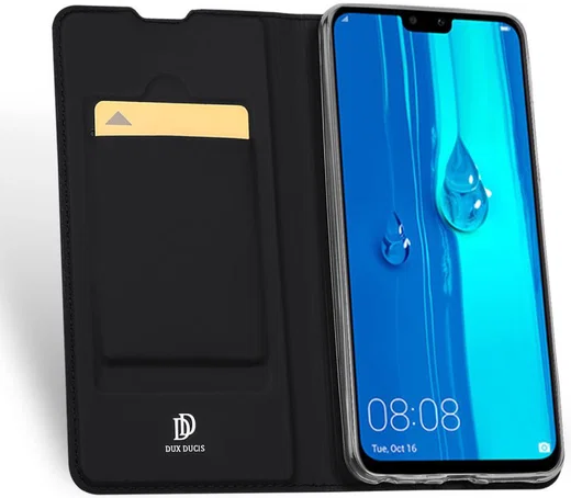Dux Ducis Skin Pro Series Flip Hoesje Huawei P Smart Plus (2019) Zwart afbeelding 1