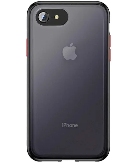 Apple iPhone SE (2020) / 8 / 7 Hoesje Transparant Hybride Zwart afbeelding 2