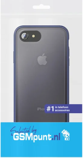 iPhone SE (2020/2022) / 8 / 7 Hoesje Transparant Hybride Zwart/Blauw afbeelding 3