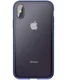 Apple iPhone XS / X Hoesje Transparant Hybride Back Cover Zwart/Blauw afbeelding 3