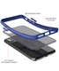 Apple iPhone XS / X Hoesje Transparant Hybride Back Cover Zwart/Blauw afbeelding 5