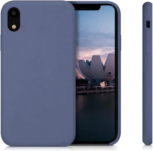 Apple iPhone XR Siliconen Hoesje Blauw afbeelding 2