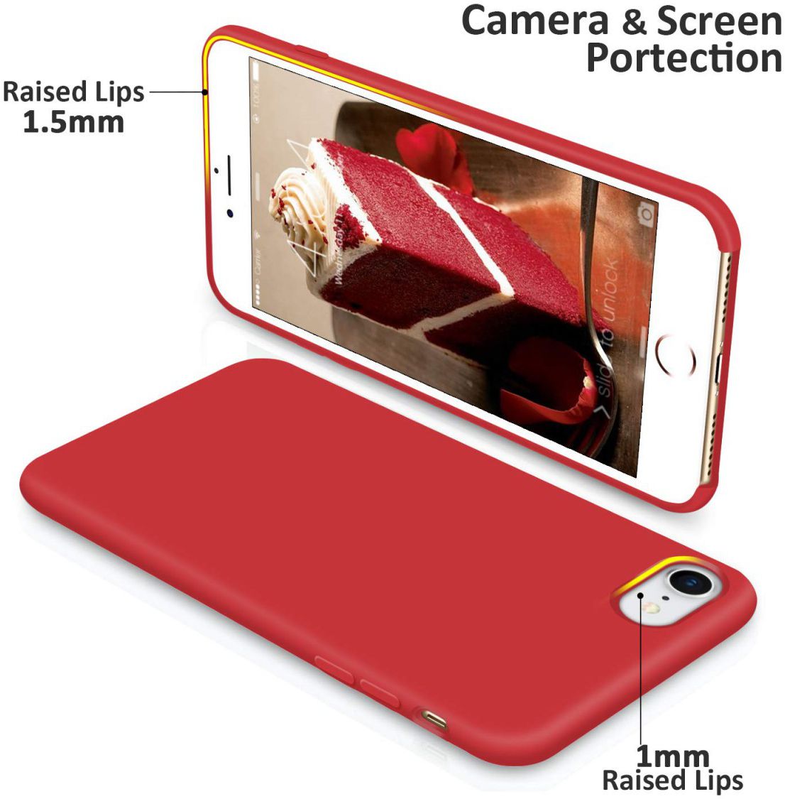 Apple iPhone 7/8 Siliconenhoesje Rood afbeelding 7
