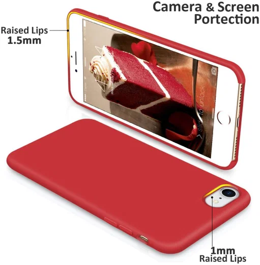 Apple iPhone 7/8 Siliconenhoesje Rood afbeelding 7