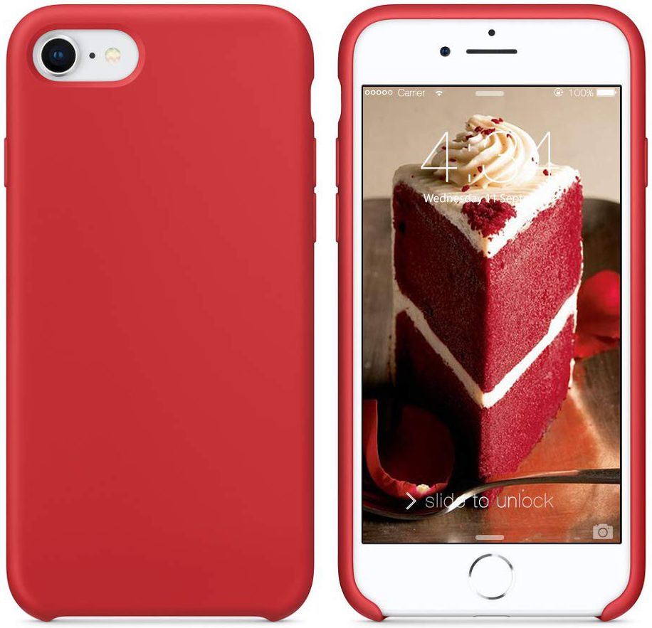 Apple iPhone 7/8 Siliconenhoesje Rood afbeelding 10