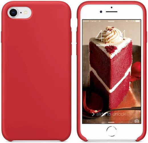 Apple iPhone 7/8 Siliconenhoesje Rood afbeelding 10