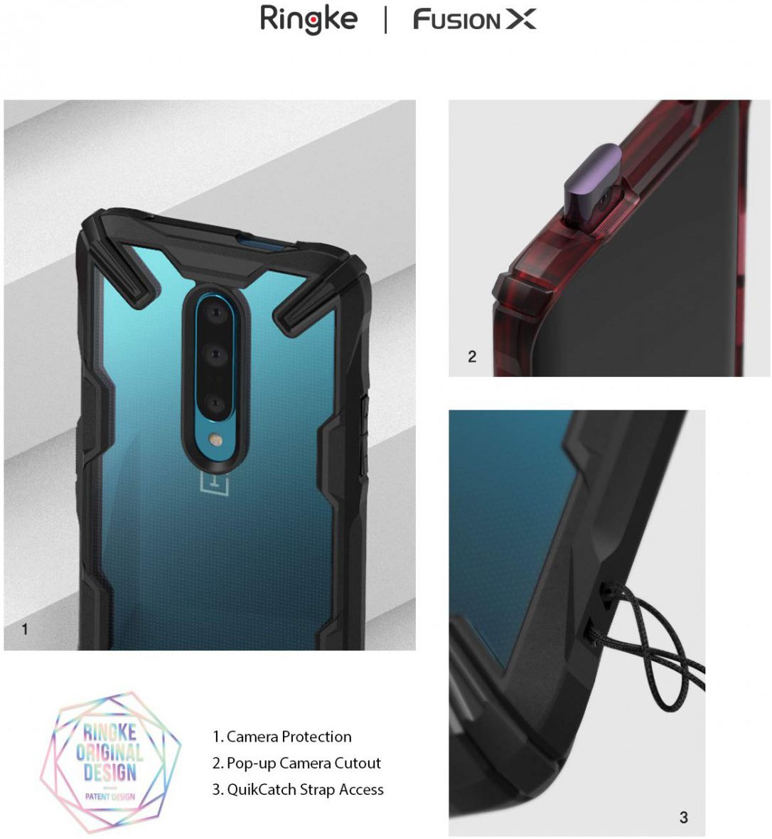 Ringke Fusion X OnePlus 7 Pro Hoesje Zwart afbeelding 7