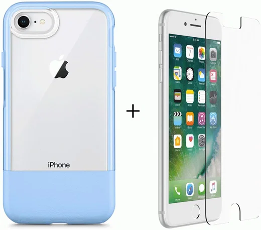 Otterbox Duo Case iPhone 7 / 8 Hoesje + Alpha Glass Sky Blue afbeelding 1