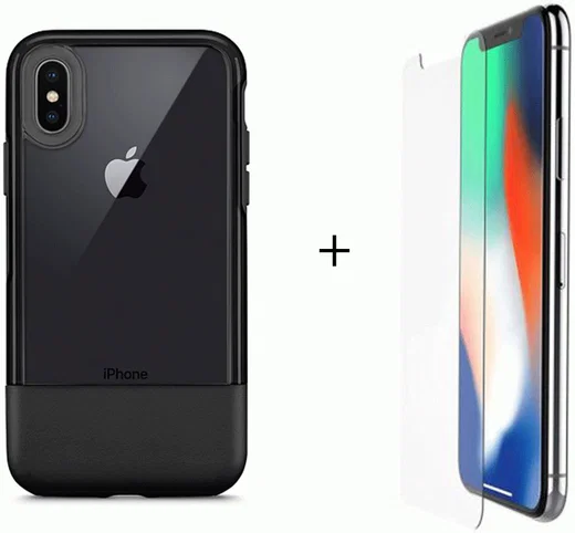 Otterbox Duo Case iPhone X / XS Hoesje + Alpha Glass Zwart afbeelding 1