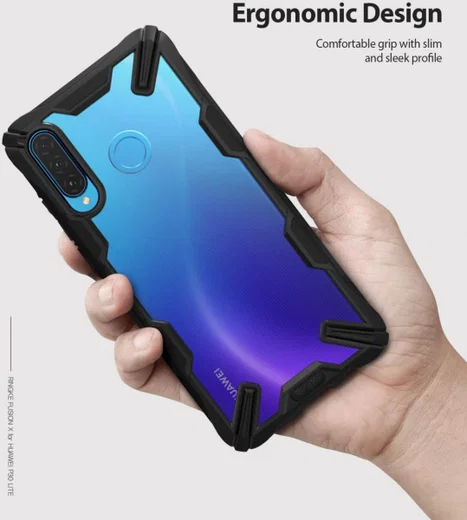Ringke Fusion X Huawei P30 Lite Hoesje Zwart afbeelding 4