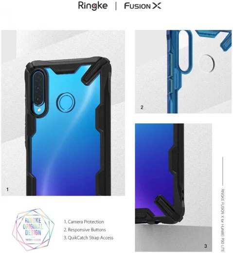 Ringke Fusion X Huawei P30 Lite Hoesje Zwart afbeelding 6