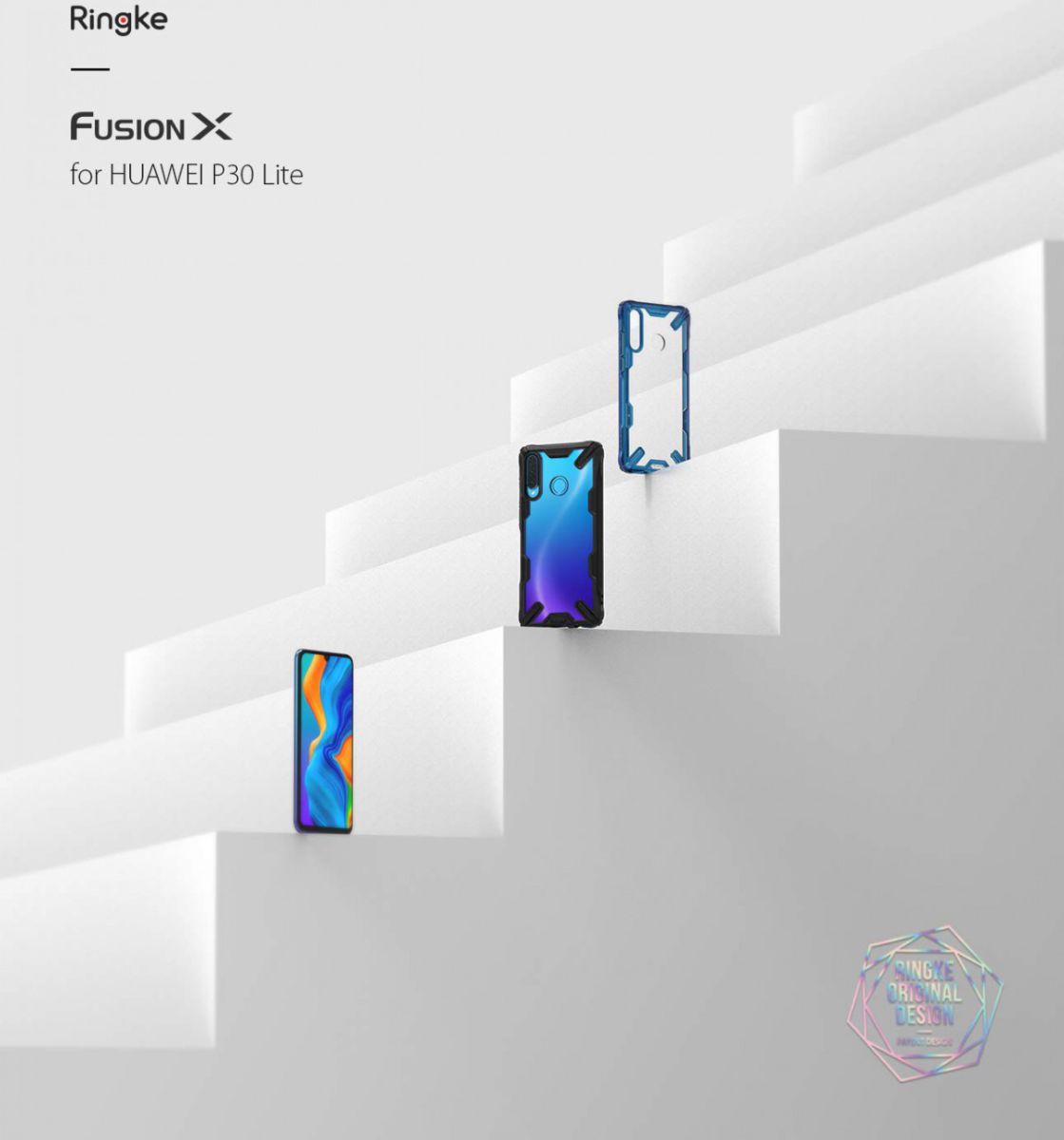 Ringke Fusion X Huawei P30 Lite Hoesje Zwart afbeelding 7