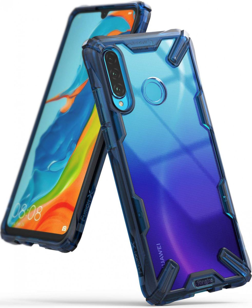 Ringke Fusion X Huawei P30 Lite Hoesje Blauw afbeelding 1